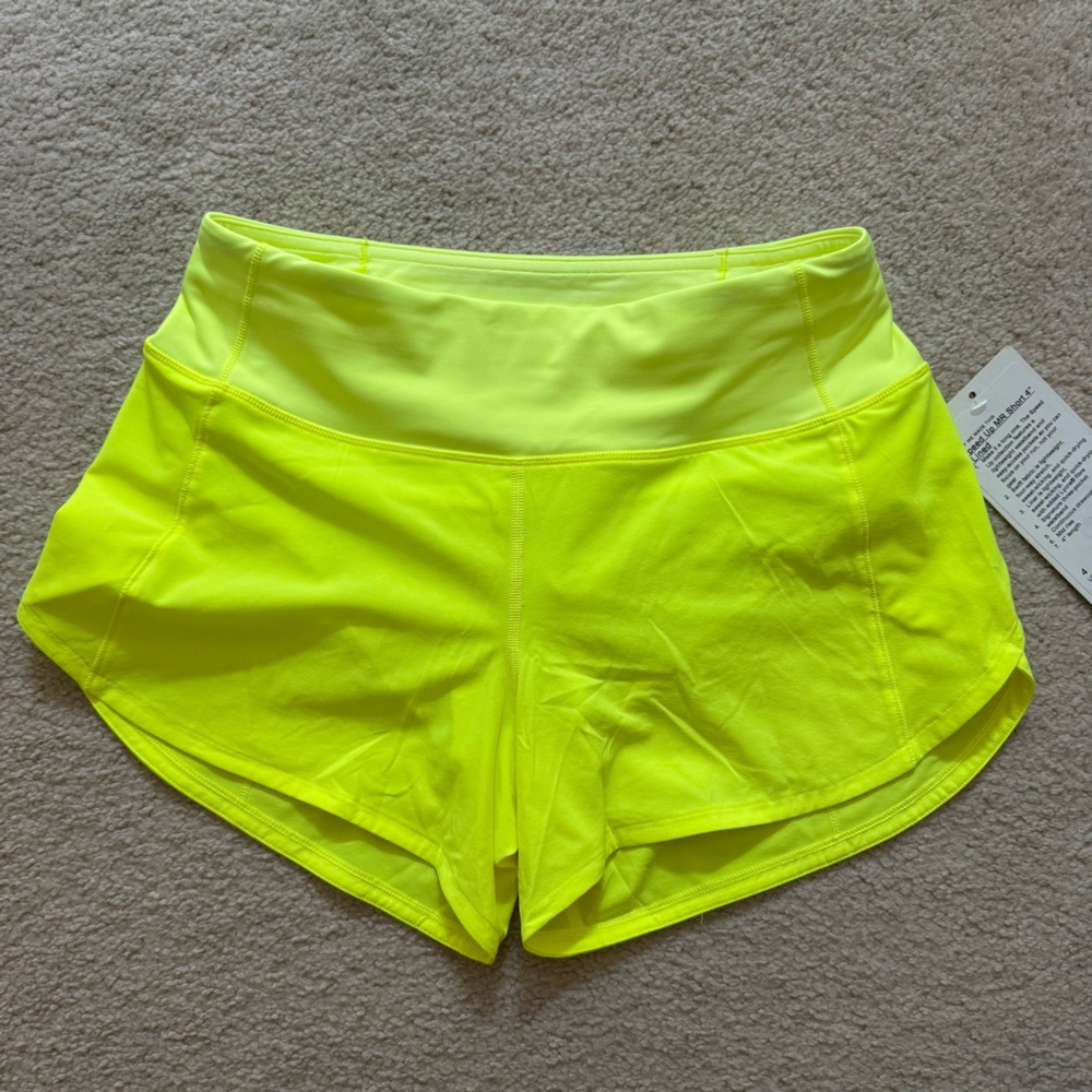 LULULEMON SPEED UP MR SHORTS 4” lined